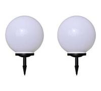 vidaXL 2 pcs Lampes d'allée d'extérieur à LED 40 cm et piquet au sol G