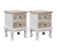 vidaXL Tables de chevet 2 pièces 35x30x50 cm Bois de Paulownia