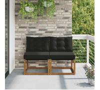 vidaXL Canapé du Milieu extérieur – Bois d'acacia, style moderne, design résistant – 2 pièces