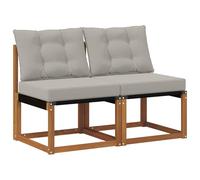 vidaXL 2 Pièce Canapé du Milieu extérieur, Mobilier de Balcon, Style Moderne, Design résistant, Bois d'acacia, idéal pour Le Jardin et l'extérieur