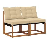 vidaXL 2 Pièce Canapé du Milieu extérieur, Mobilier de Balcon, Style Moderne, Design résistant, Bois d'acacia, idéal pour Le Jardin et l'extérieur