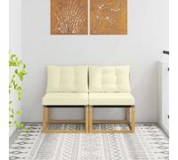 vidaXL 2 Pièce Sofa de milieu extérieur