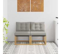 vidaXL 2 Pièce Sofa de milieu extérieur