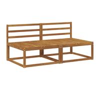 vidaXL 2 Pièce Sofa de Milieu extérieur Bois d'Acacia Massif Naturel, Balcon, Mobiles de Jardin Modernes, Design extérieur modulable, Sectionnel Durable, Aménagement Flexible