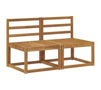 vidaXL 2 Pièce Sofa de milieu extérieur Bois d'Acacia Massif Naturel