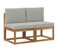 vidaXL Canapé d'extérieur 2 pièces en acacia massif naturel – Résistant aux intempéries