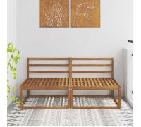 vidaXL Sofa 2 pièces d'extérieur Bois d'acacia massif Naturel 158 x 83 x 73 cm 900536
