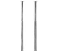 vidaXL 2 Pieds de Table télescopique Chrome Hauteur réglable 710 mm -1100 mm