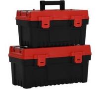 Ensemble de boîte à outils 2 pcs Noir et rouge Polypropylène 152103