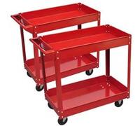 vidaXL Chariots à outils pour atelier 2 pcs 100 kg 2 étagères