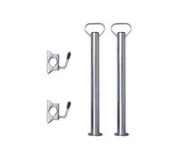 vidaXL 2 Tubes de support et 2 colliers pour roue jockey de remorque de 48 mm