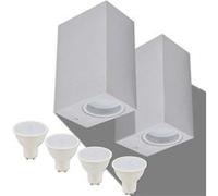 VidaXL 2 x la Cour Lampe murale Applique murale LED d'extérieur Lampe d'extérieur Lampe en aluminium aluminium G