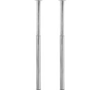 vidaXL 2 x Pied de table télescopique Pied de support Pied de table chromé 710 mm-1100 mm