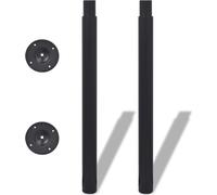 vidaXL 2 x Pied de table télescopique Pied de support Pied de table noir 710 mm-1100 mm