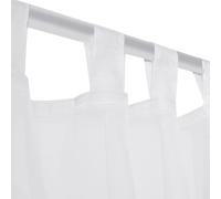 vidaXL 2 x rideau transparent Rideau prêt à poser 140 x 225 blanc
