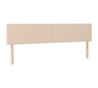 vidaXL 2 x Têtes de Lit Meubles de Chambre à Coucher Accessoires de Lit Simple Têtes de Cadre de Lit Intérieur Cappuccino 90x5x78/88 cm Similicuir