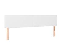 vidaXL 2 x Têtes de Lit Meubles de Chambre à Coucher Accessoires de Lit Simple Têtes de Cadre de Lit Intérieur Blanc 80x5x78/88 cm Similicuir