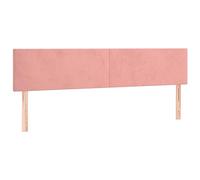 vidaXL 2 x Têtes de Lit Meubles de Chambre à Coucher Accessoires de Lit Simple Têtes de Cadre de Lit Intérieur Rose 90x5x78/88 cm Velours