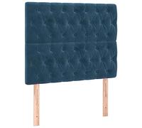 Vidaxl Têtes De Lit 2 Pcs Bleu Foncé 90x7x78/88 Cm Velours Bleu