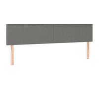 vidaXL - Lot de 2 têtes de lit - Tissu gris clair - 90x5x78/88 cm - Intérieur