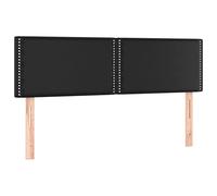 vidaXL 2 x Têtes de Lit Meubles de Chambre à Coucher Accessoires de Lit Simple Têtes de Cadre de Lit Intérieur Noir 72x5x78/88 cm Similicuir