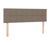 vidaXL 2 x Têtes de Lit Meubles de Chambre à Coucher Accessoires de Lit Simple Têtes de Cadre de Lit Intérieur Taupe 72x5x78/88 cm Tissu