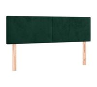 vidaXL Têtes de lit 2 pièces Velours 72x5x78/88 cm Vert foncé Simple