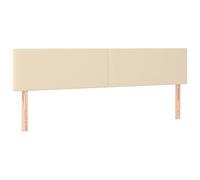 vidaXL 2 x Têtes de Lit Meubles de Chambre à Coucher Accessoires de Lit Simple Têtes de Cadre de Lit Intérieur Crème 90x5x78/88 cm Tissu