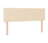 vidaXL 2 x Têtes de Lit Meubles de Chambre à Coucher Accessoires de Lit Simple Têtes de Cadre de Lit Intérieur Crème 72x5x78/88 cm Tissu