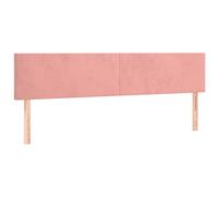 Hoofdborden 2 st 90x5x78/88 cm fluweel roze345843