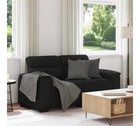 vidaXL 2-zitsbank 120 cm stof zwart4105299 Noir G