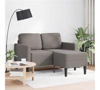 Vidaxl Canapé 2 Places Avec Méridienne En L Taupe 125 Cm Tissu