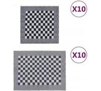 vidaXL 20-delige Keukendoekenset katoen blauw en wit136289 Multicolore G
