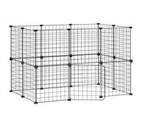 vidaXL 20 pcs. cage pour animaux domestiques avec porte noir 35x35 cm acier
