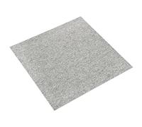 vidaXL 20x Dalles de Tapis de Sol Dalles de Moquette Revêtement de Sol Salle de Bain Cuisine Salon Maison Intérieur 5 m² 50x50 cm Gris Clair