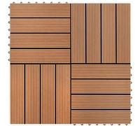vidaXL 22 st Terrastegels 30x30 cm 2 mÂ² HKC bruin277796 Brun G