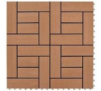 vidaXL 22 st Terrastegels 30x30 cm 2 mÂ² HKC bruin277798 Brun G