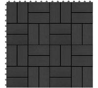 Vidaxl Carreaux De Terrasse 22 Pcs 30 X 30 Cm 2 M² Wpc Noir