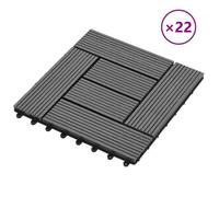 Vidaxl Carreaux De Terrasse 22 Pcs 30 X 30 Cm 2 M² Wpc Gris