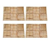 Vidaxl Dalles De Terrasse 24 Pcs 50x50 Cm Bois Marron