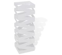VidaXL 242468 Porte-parapluies Acier Blanc Blanc