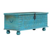 VidaXL 246479 Boîte de rangement Bois de mango Bleu Bleu