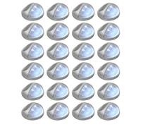 Vidaxl Lampes Solaires Murales À Led D'extérieur 24 Pcs Rond Argenté Argenté