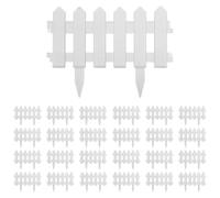 Bordures de pelouse - vidaXL - 25 pcs - Blanc - 10 m - PP