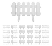 vidaXL 25x Bordures de Jardin Bordure de Pelouse Bordure de Plate-Bande Bordure de Parterre Bordure d'Allée Extérieur Blanc 10 m PP