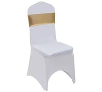 vidaXL Ruban élastique de chaise 25 pièces avec boucle à diamants doré
