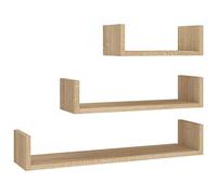 Étagères Murales 3 Pcs Chêne Sonoma Aggloméré