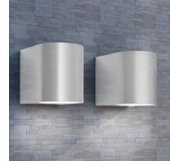 vidaXL 2x Applique Murale d'Extérieur Luminaire Eclairage Jardin Terrasse 42226 Gris G