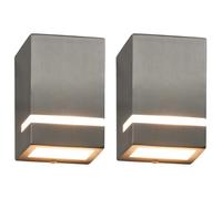 vidaXL 2x Appliques Murales d'Extérieur Rectangulaire Lampe Eclairage Mural Luminaire Couloir Chambre Allée Jardin Balcon 45650
