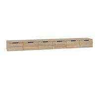 vidaXL Armoires murales 2 pcs Chêne sonoma 102x30x20 cm 3115902